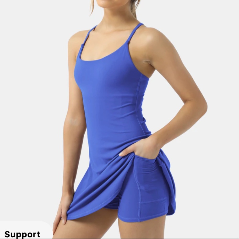 HALARA everyday cloud full 2 in 1 flare activity dress wannabe amparo blue